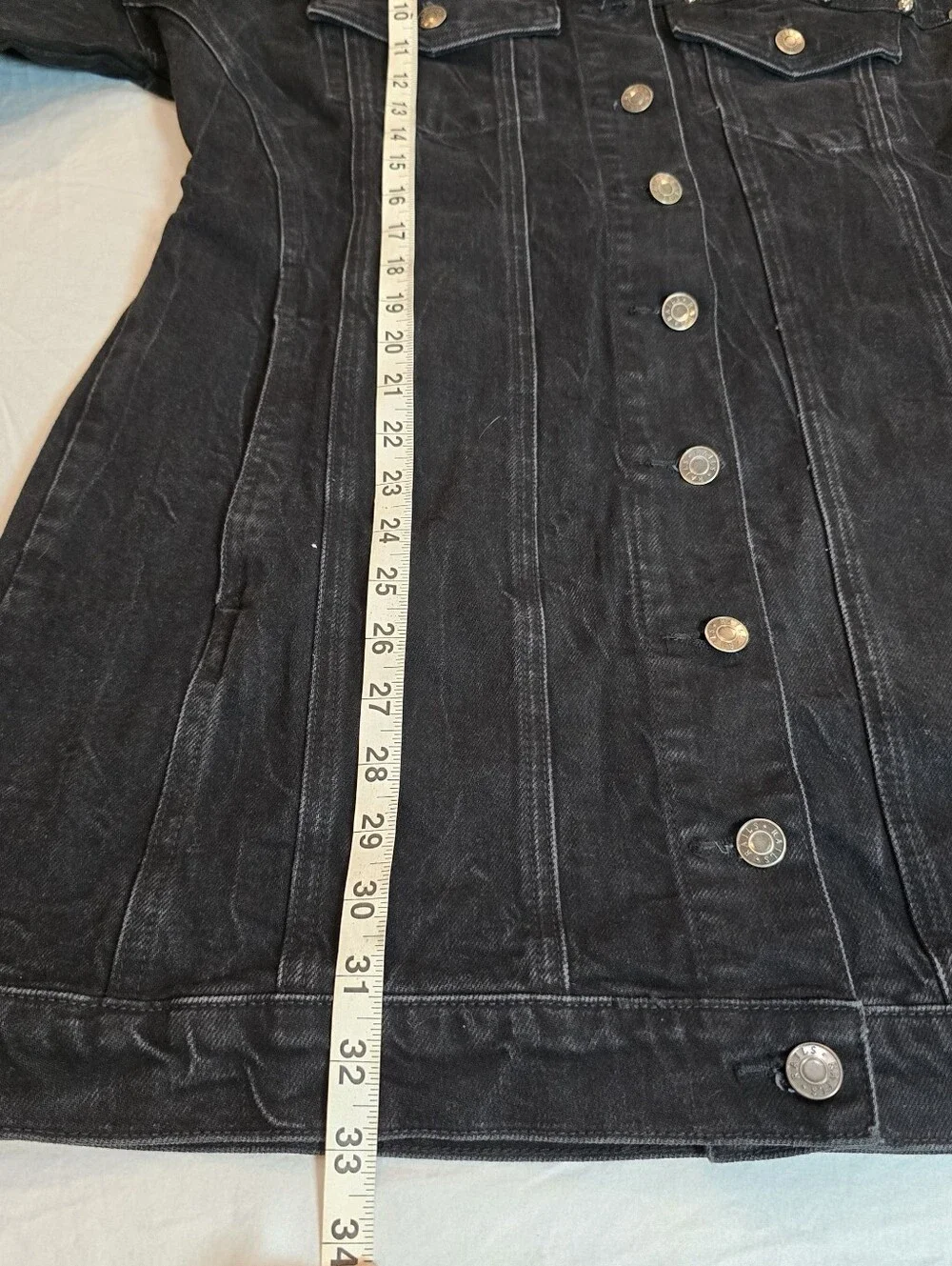 Rails Ladera Studded Denim Mini Dress NWT Size Large Black Long Sleeve - Picture 14 of 16